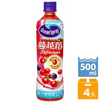 優鮮沛蔓越莓汁 500ml*4入