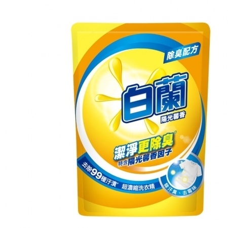 白蘭陽光馨香超濃縮洗衣精補充包1.6kg